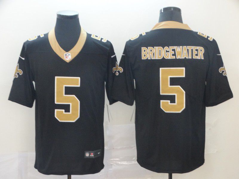 Men New Orleans Saints #5 Bridgewater Black Nike Vapor Untouchable Limited Player NFL Jerseys